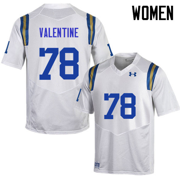 Women #78 Graham Valentine UCLA Bruins Under Armour College Football Jerseys Sale-White